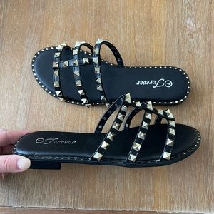 Black Studded sandals